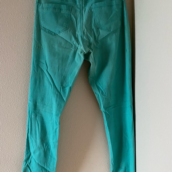 Turquoise stretchy skinny jeans - Picture 2 of 5